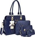 Womens 4pc Tote Shoulder Top Handle Satchel Set - Versatile Carry