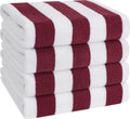 Cabana Striped Beach Towels 30x60 in 4-Pack - Oversize Quick Dry