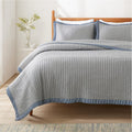 Bedsure Grey Quilts King Size - Lightweight Corduroy Pattern Quilt