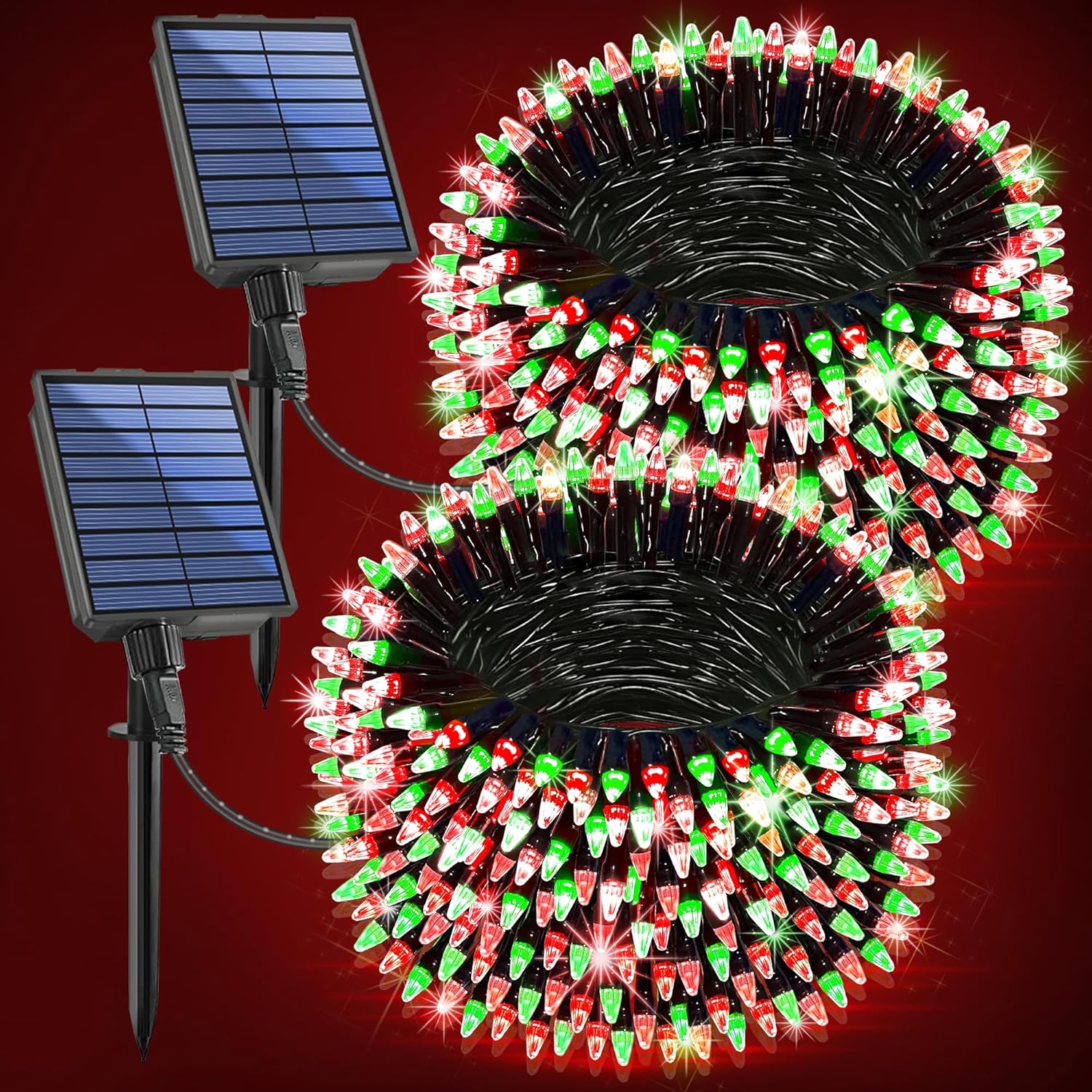 200FT Solar String Lights with 600 LED for Outdoor Decor