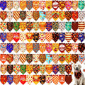 Fall Dog Bandanas Bulk 100 Pcs for X-Large Dogs - Thanksgiving Pack