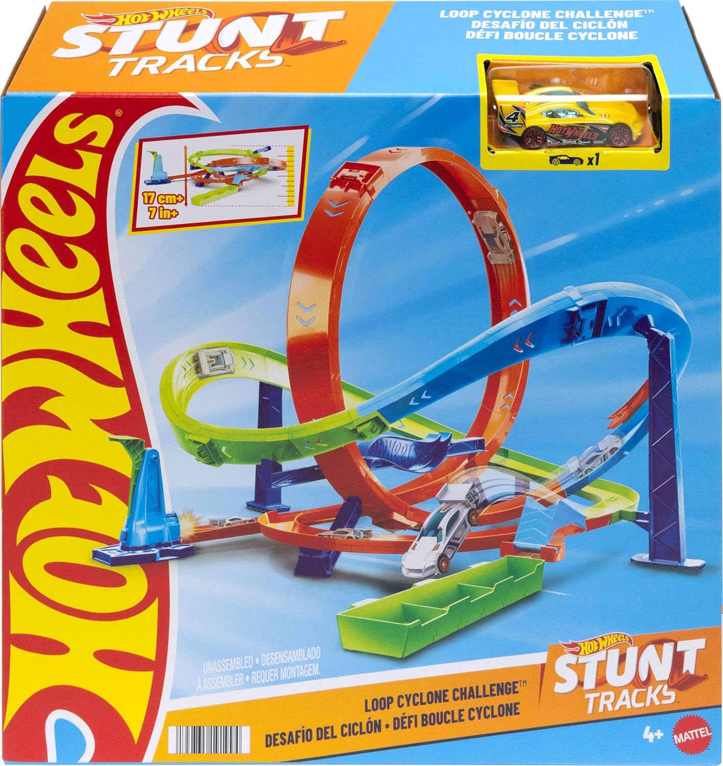Hot Wheels Action Loop Cyclone Challenge Track Set for Kids