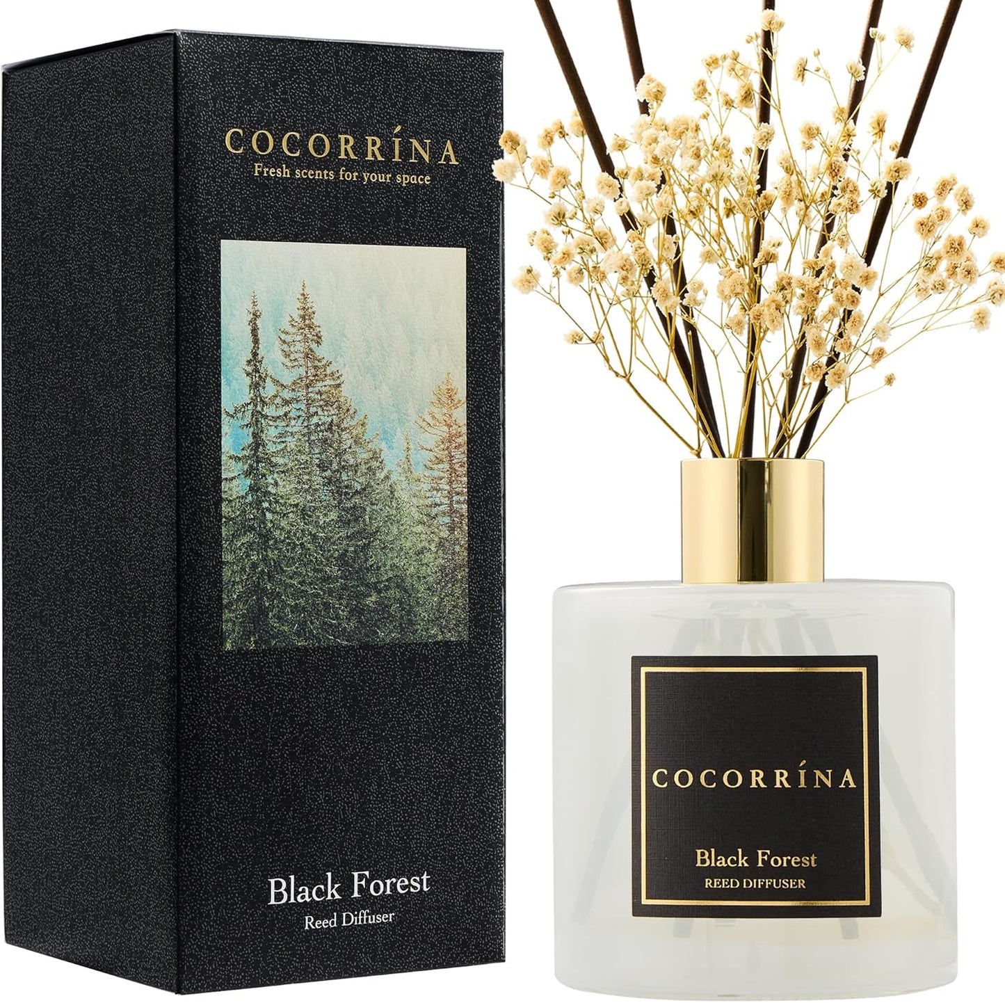 COCORRINA Reed Diffuser - Black Forest Scented Home Decor