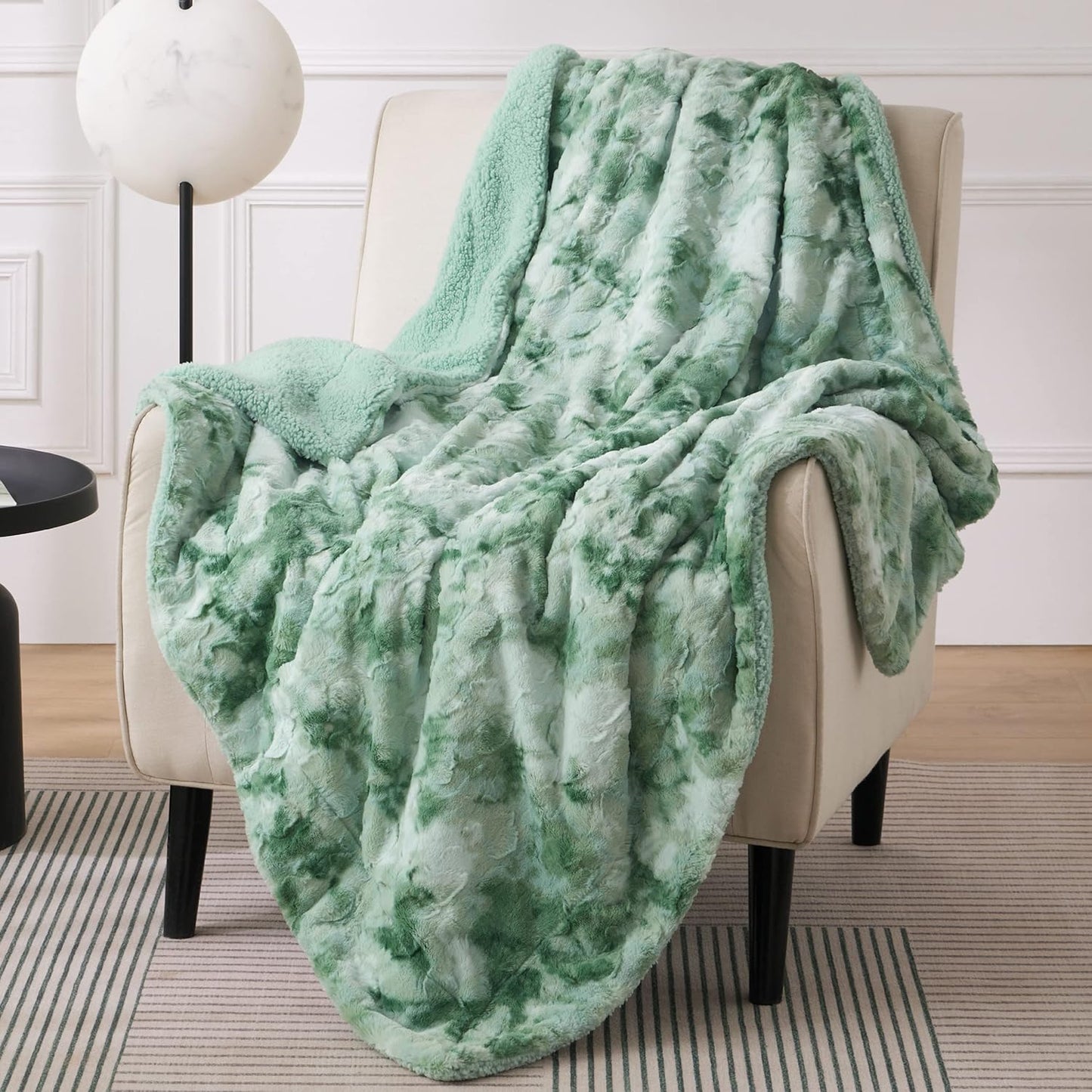 Bedsure GentleSoft Sherpa Fluffy Blanket for Cozy Comfort