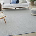 Nourison Courtyard Indoor/Outdoor Ivory Blue Area Rug 8ft x 10ft