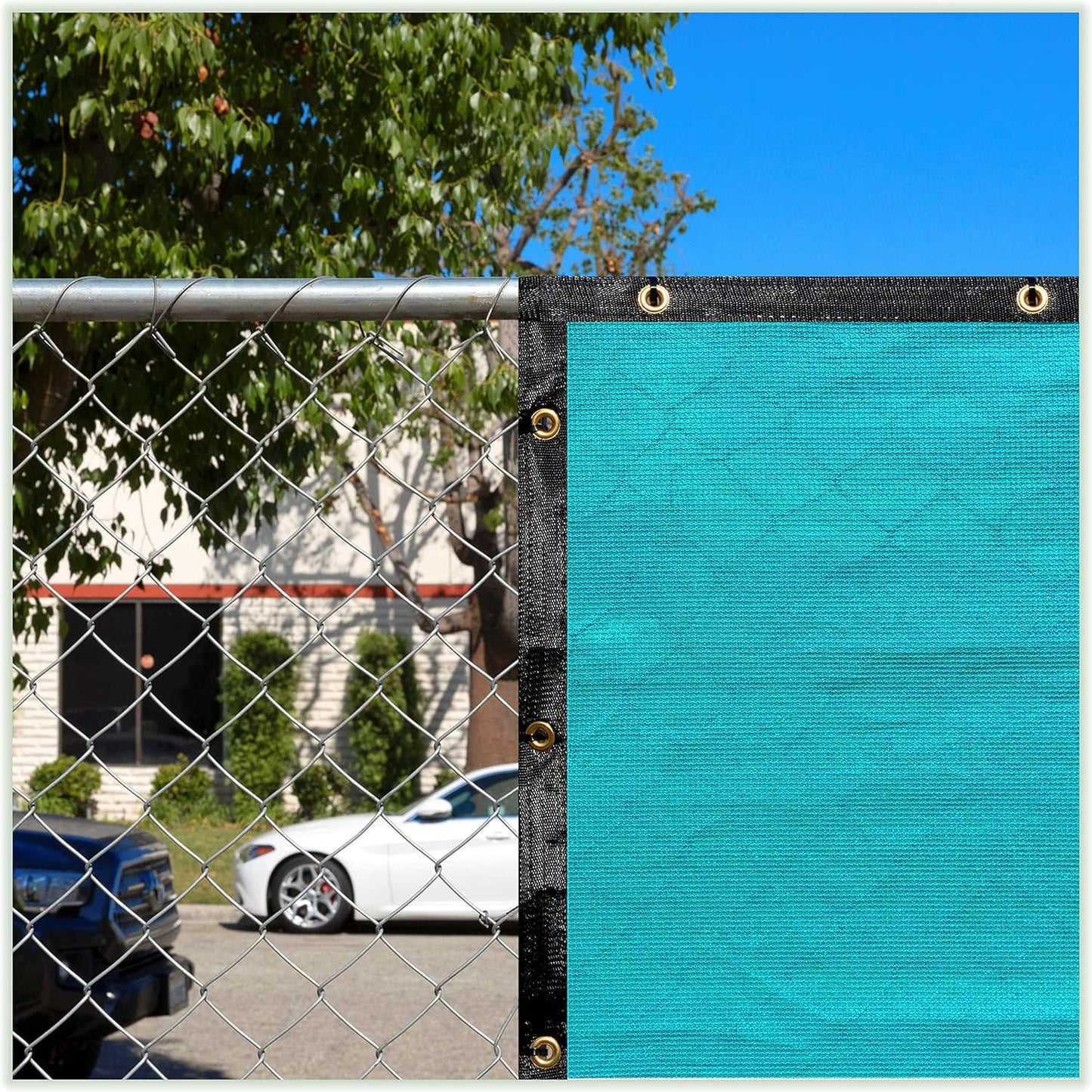 ColourTree 4ft x 27ft Turquoise Shade Cloth for Outdoor Use