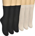 Women's Thin Rayon Dress Socks - Comfortable Seamless Crew Socks