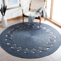 SAFAVIEH 6 ft Round Jute Area Rug - Natural Fiber Boho Braided