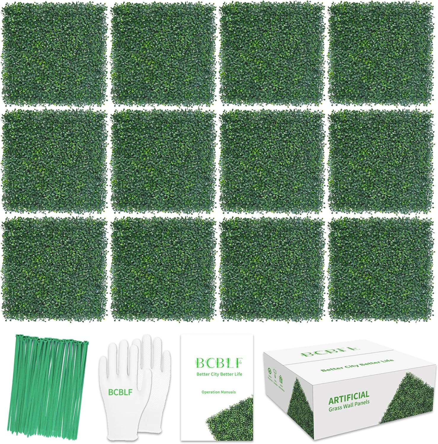 20x20 Artificial Boxwood Hedge Panels for Indoor Outdoor Decor