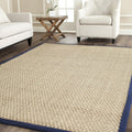 8x10 Natural Fiber Area Rug with Elegant Seagrass Basketweave Design