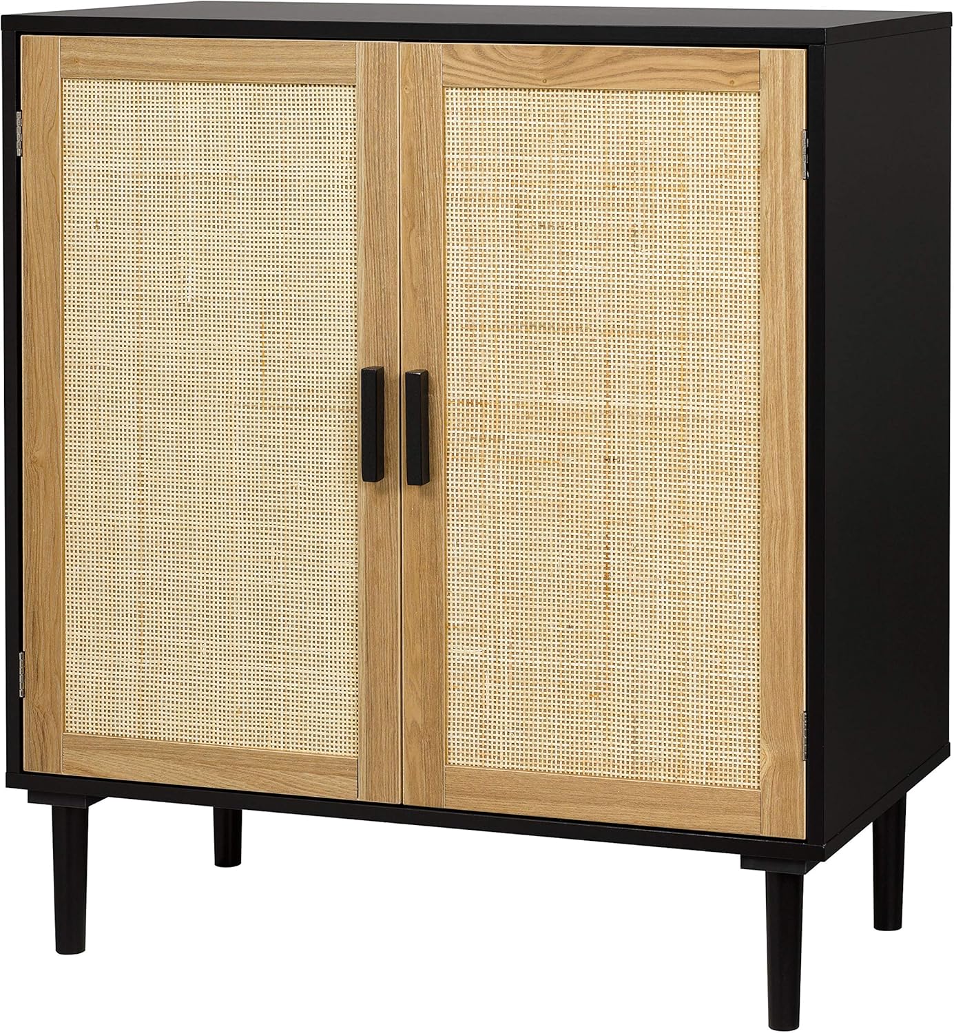 Finnhomy Sideboard Buffet Cabinet with Rattan Decorated Doors