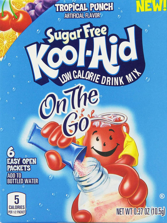 Kool-Aid Sugar Free On The Go Drink Mix Tropical Punch Pack