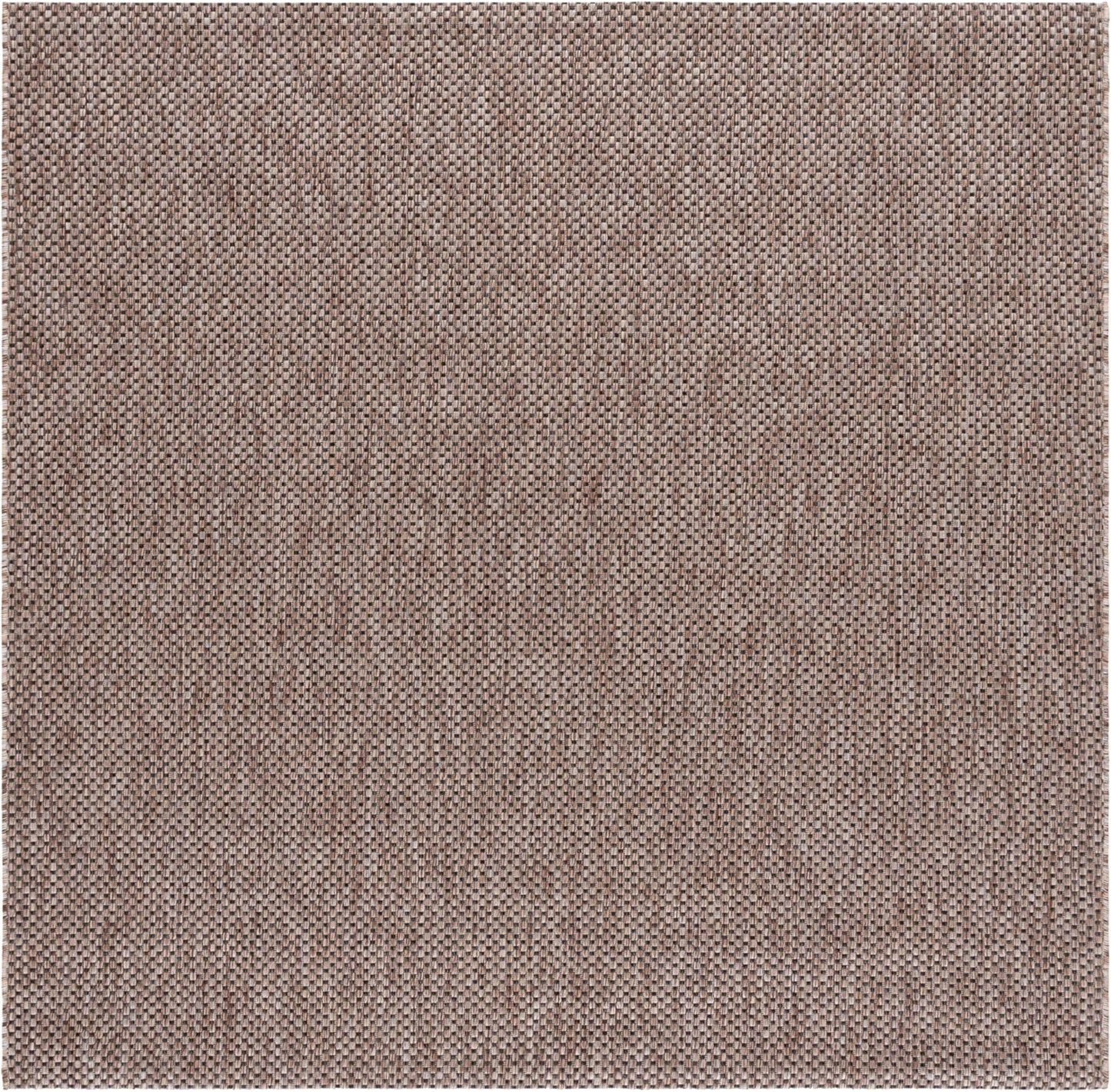 SAFAVIEH Courtyard Collection 7ft 1in Square Mat for Indoor/Outdoor