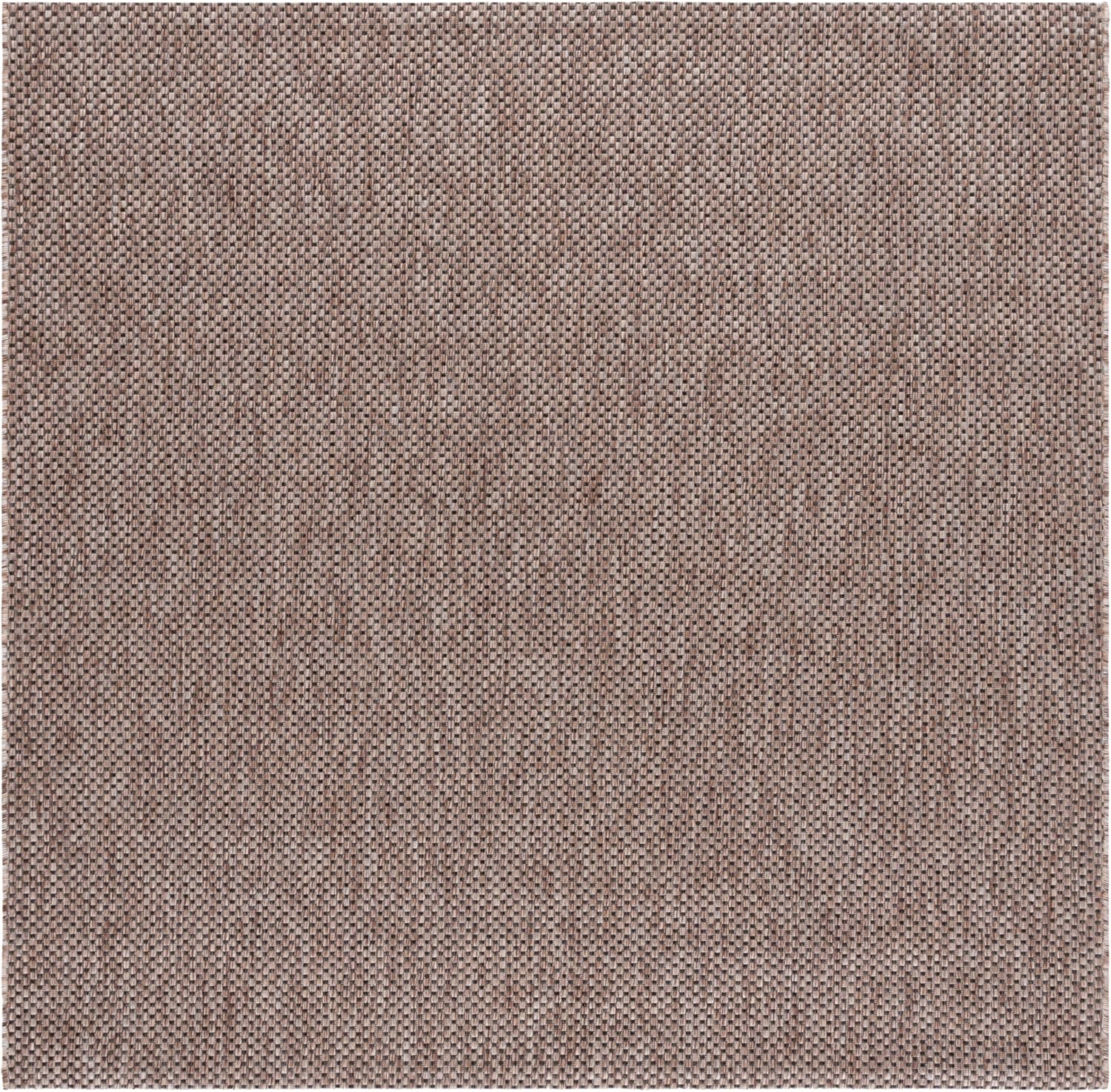 SAFAVIEH Courtyard Collection 7ft 1in Square Mat for Indoor/Outdoor