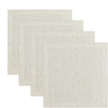 Pure Linen Square Placemats Set of 4 - Light Natural 14 in - Athena