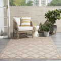 Easy Care Moroccan Natural Beige 4 ft x 6 ft Area Rug - Durable