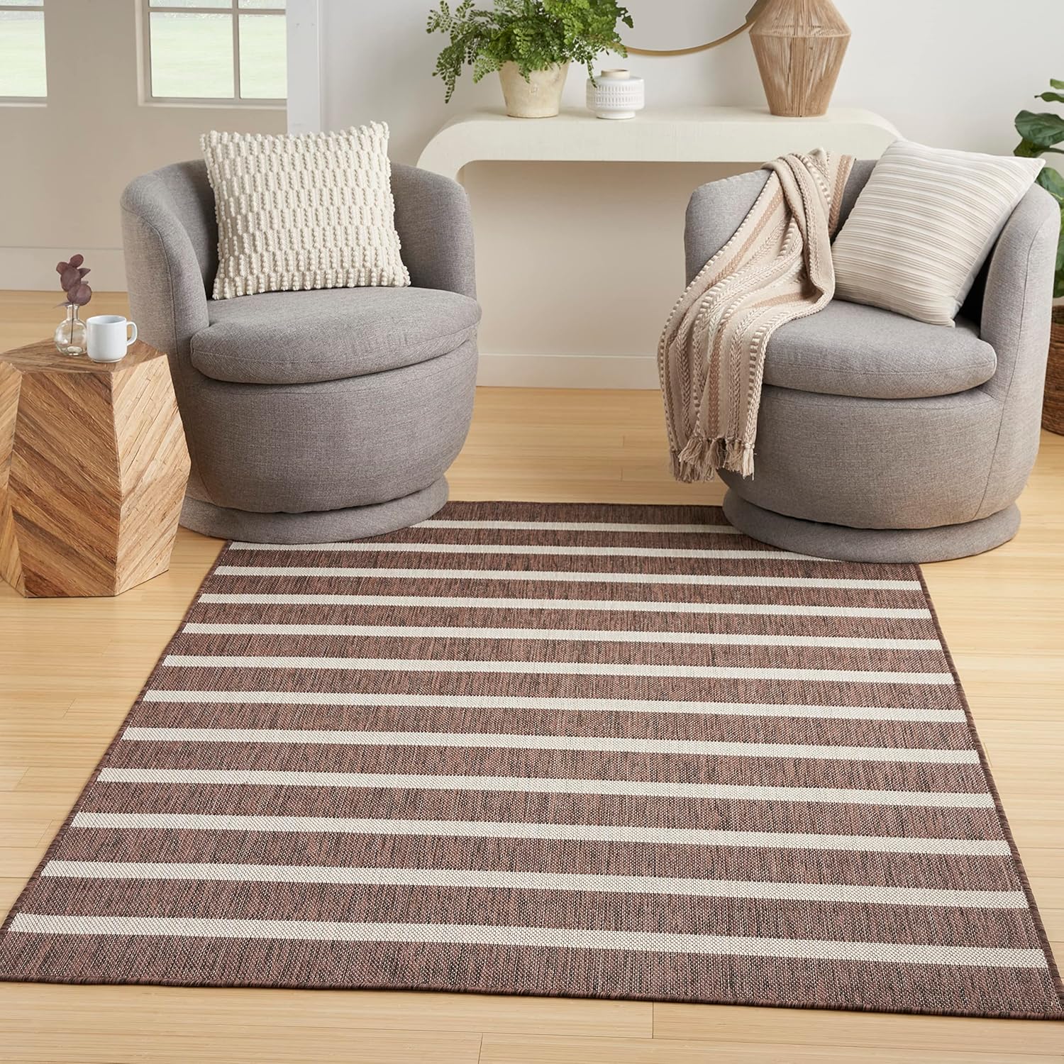 Nourison Home Positano Indoor/Outdoor Natural Ivory Area Rug