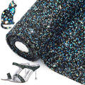 Locacrystal Bling Resin Rhinestone Sticker Black AB - High Density