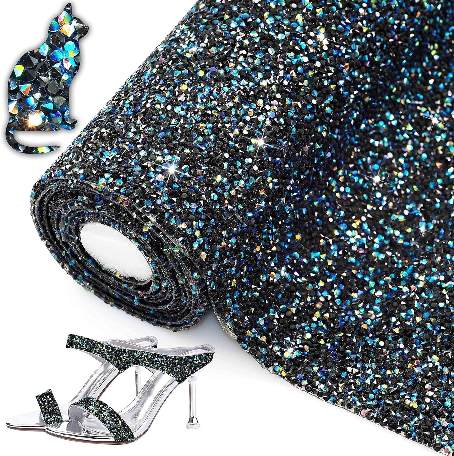 High-Density Bling Resin Rhinestone Sticker for Crafts & Decor