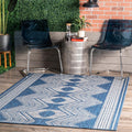nuLOOM 4ft x 6ft Outdoor Tribal Geometric Area Rug for Patio