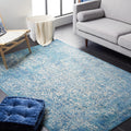 SAFAVIEH Evoke 3 ft x 5 ft Blue/Ivory Oriental Distressed Rug