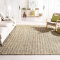 SAFAVIEH Area Rug 10 ft Square - Handmade Jute, Chunky Textured Pile
