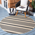 Courtyard 4 ft Round Outdoor Rug - Durable, Easy Care