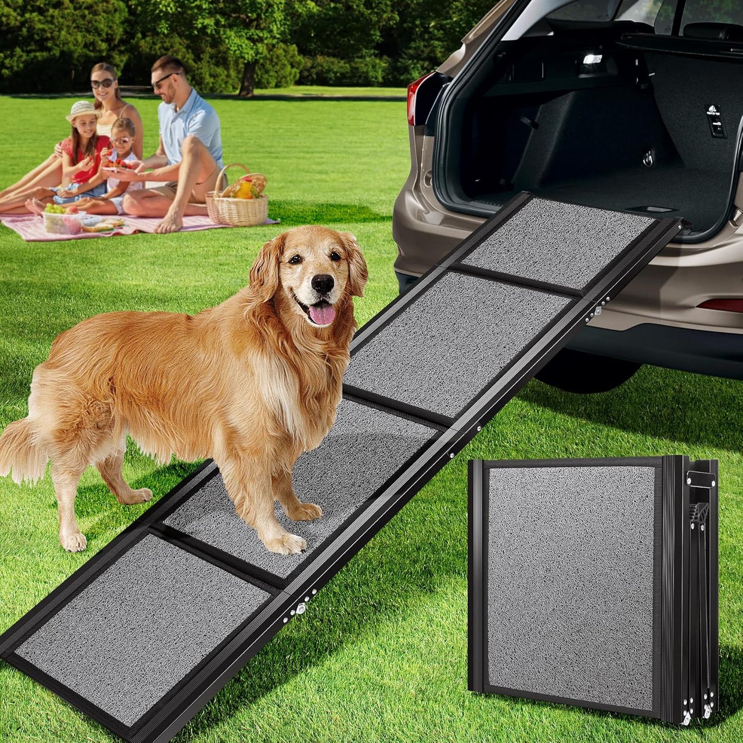 VIVOHOME Dog Ramp for Car, Extra Long & Wide Folding Design