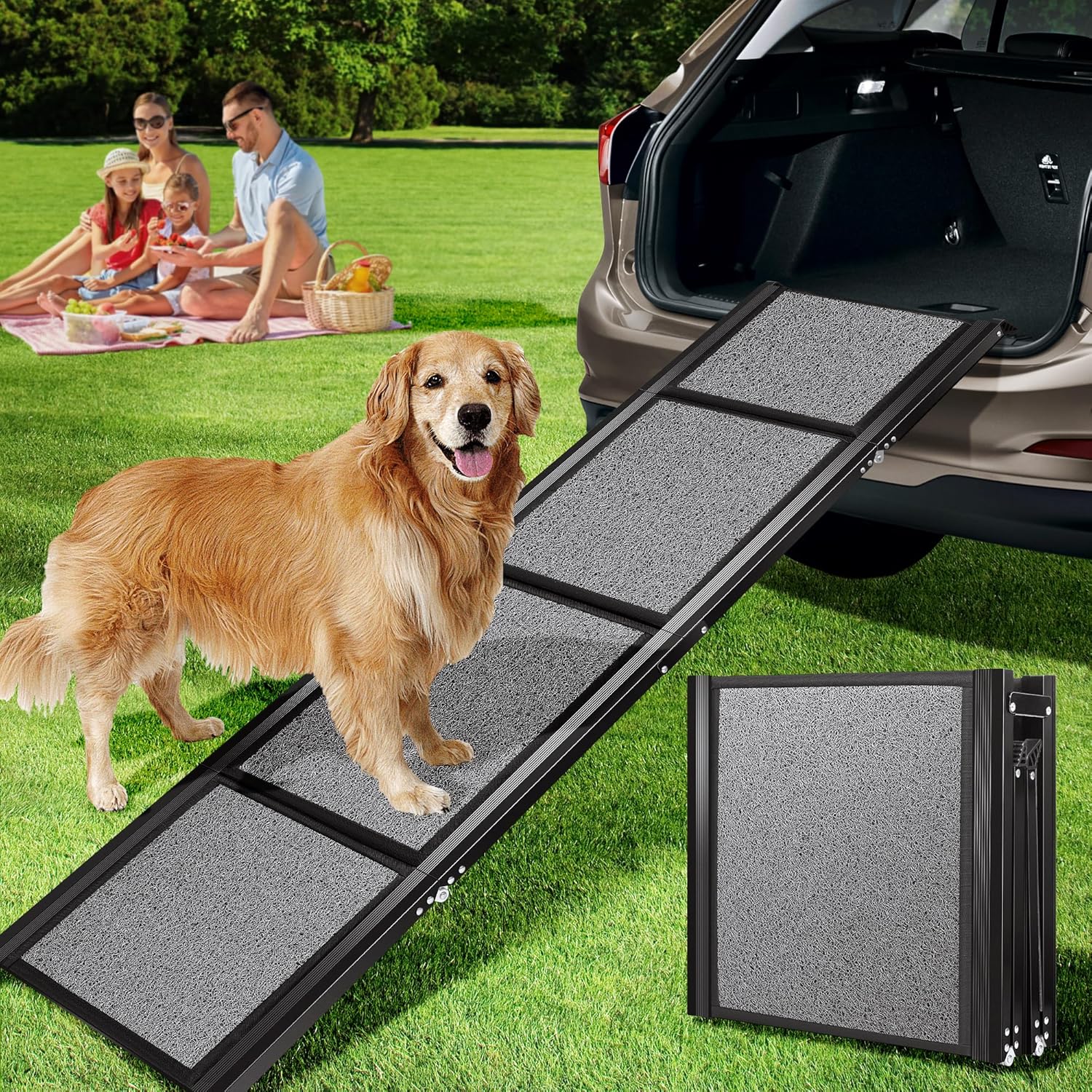 VIVOHOME Dog Ramp for Car, Extra Long & Wide Folding Design