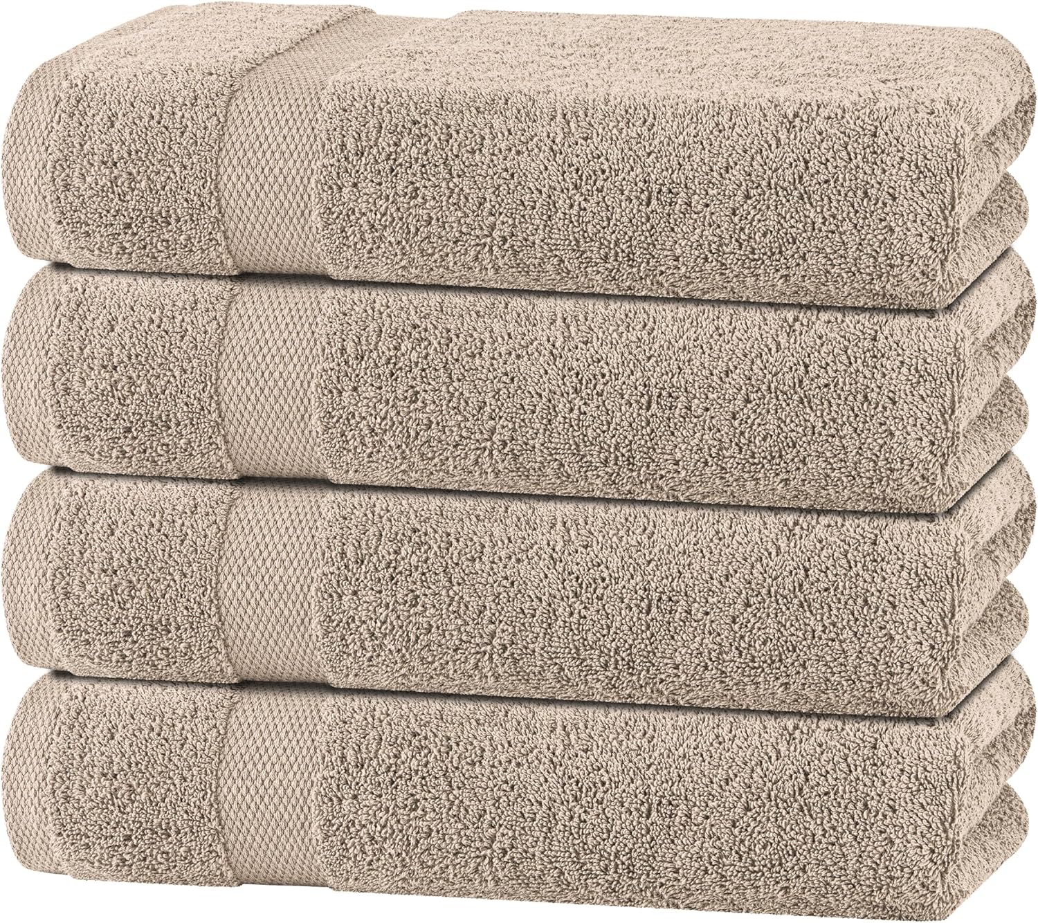 Wealuxe Taupe Bath Towels Set - Soft, Absorbent, Quick Dry