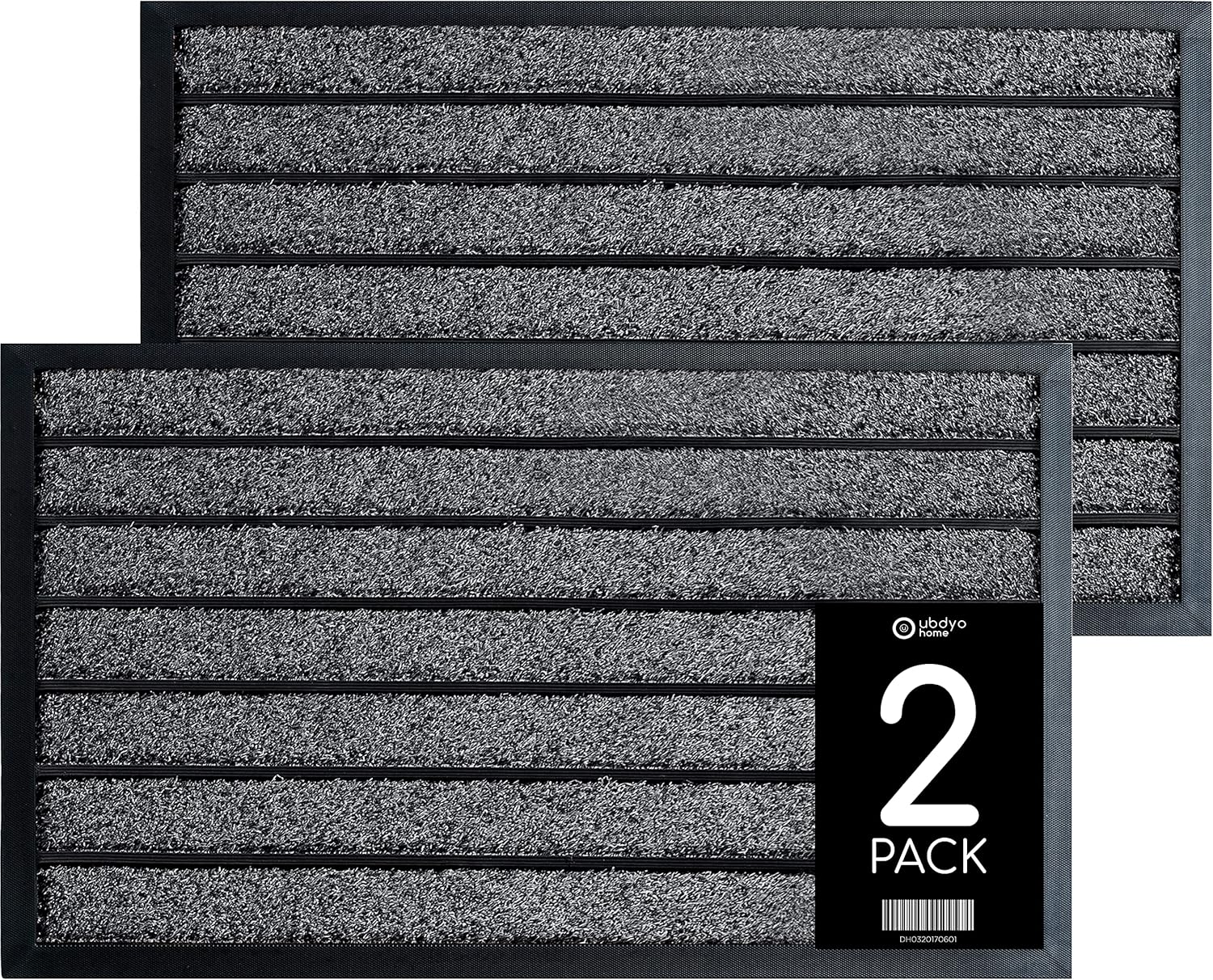 Heavy Duty Door Mat Outdoor Entrance - 2 Pack for Muddy Shoes