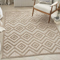 Versatile Indoor Outdoor Natural Beige 5 ft x 7 ft Area Rug - Soft