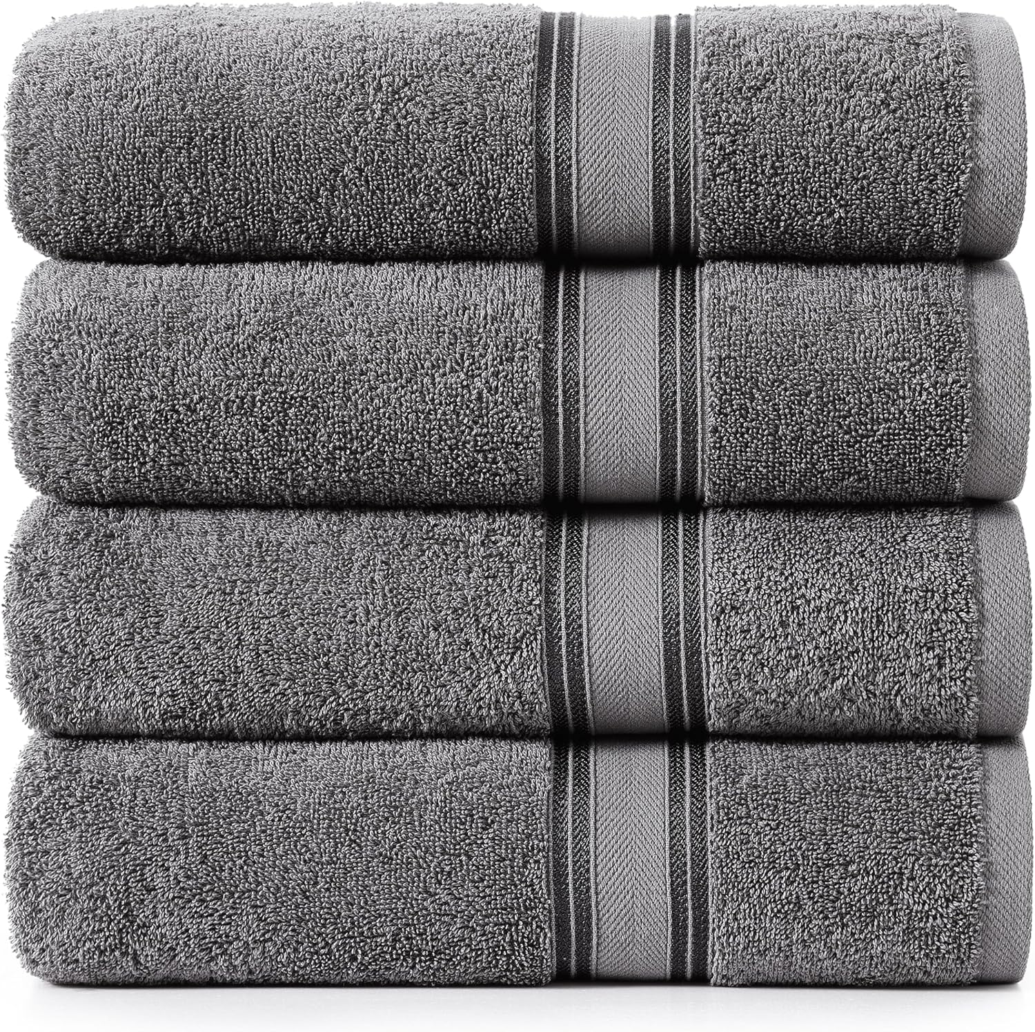 Lane Linen 100% Cotton Bath Towels 4 Pack for Ultimate Comfort