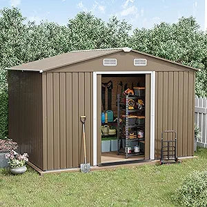 10 x 8FT Outdoor Storage Shed Waterproof for Garden Use