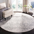 SAFAVIEH Madison Collection Area Rug - 5ft 3in Round Silver