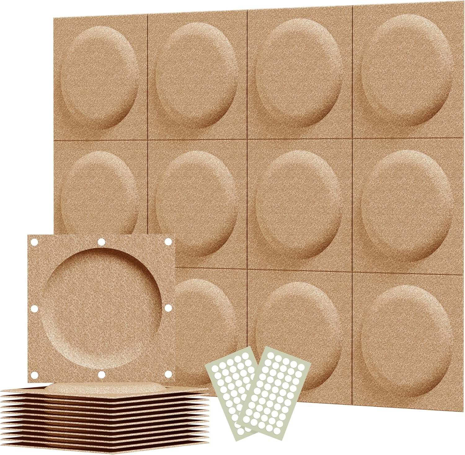 Acoustical 3D Wall Panels for Sound Absorption and Decor