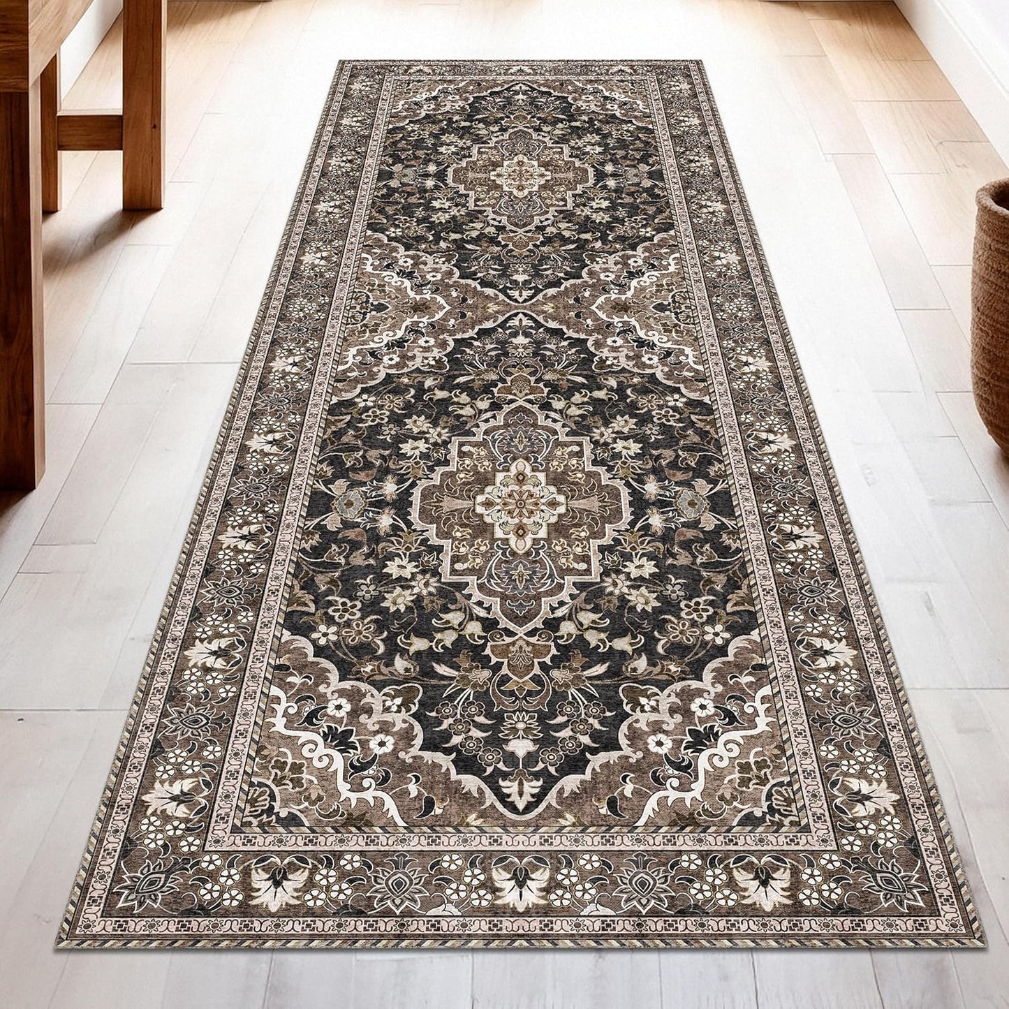 Washable Runner Rug 2x10 for Hallways and Entryways - Non Slip