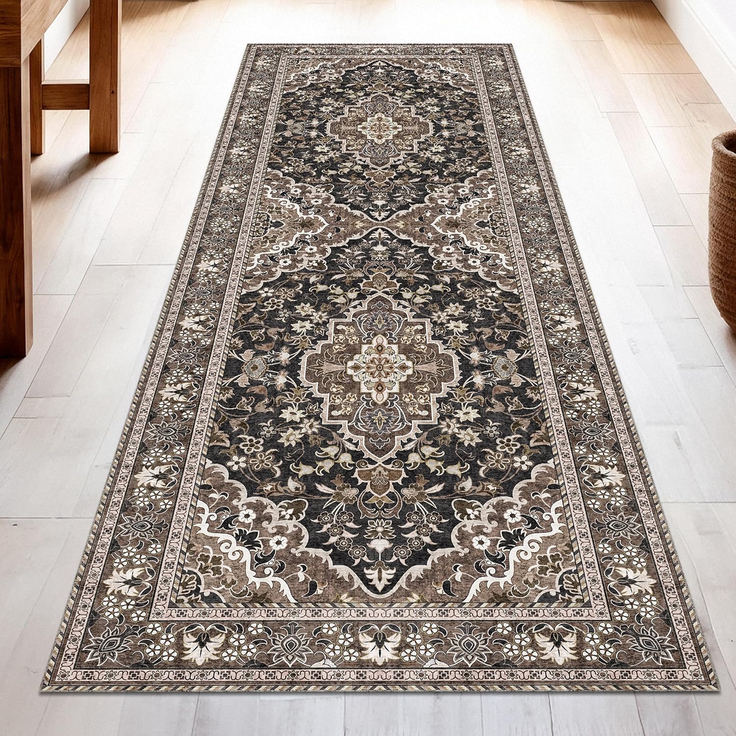 Washable Runner Rug 2x10 for Hallways and Entryways - Non Slip