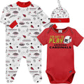NFL Baby Boys' 3-Piece Bodysuit, Footie & Cap Set - Soft Team Outfit
