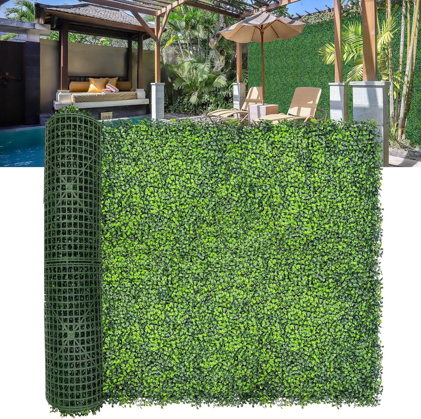 Artificial Boxwood Roll Panels for Privacy and Garden Decor