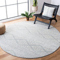 SAFAVIEH Tulum 9ft Round Light Grey & Ivory Rug - Durable Comfort