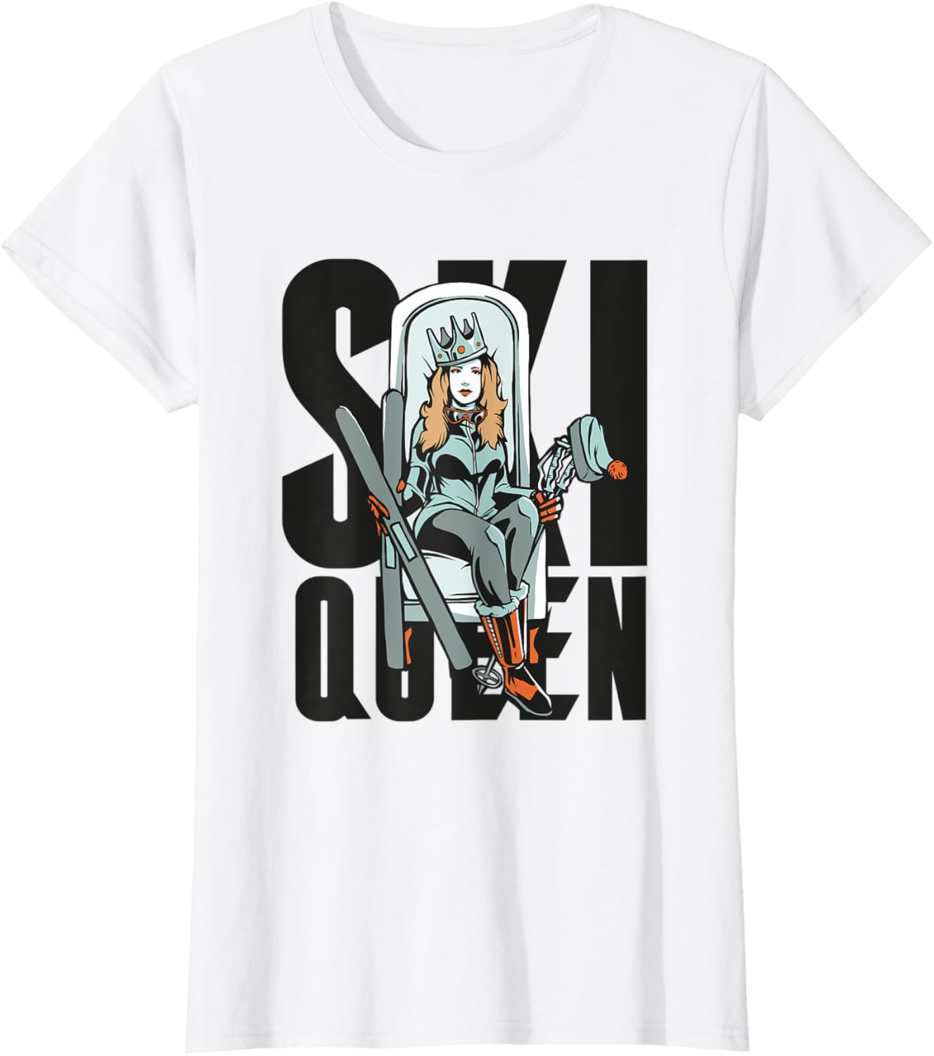 Ski Queen Tee - Perfect Women Skiing Gift