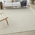 Courtyard Indoor/Outdoor Ivory Silver 7 ft x 10 ft Rug - Easy Clean