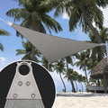 19 ft x 28 ft x 33.84 ft Grey Heavy Duty Triangle Shade Sail - Durable