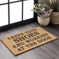 Coir Leave Your Shoes and Worries Doormat 1x2 - Durable Natural Coir