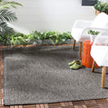 SAFAVIEH Courtyard Collection 5ft 3in x 7ft 7in Black/Beige Mat