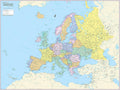 Europe Continent Wall Map Poster 40x30 - Classroom Friendly