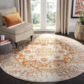 SAFAVIEH Madison 6ft 7in Round Area Rug - Trendy Orange & Ivory