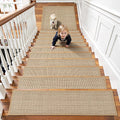 Chenille Stair Treads 15pcs Non Slip Stair Runner for Wooden Steps