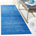 Adirondack Runner Rug 2ft 6in x 16ft - Light & Dark Blue Ombre